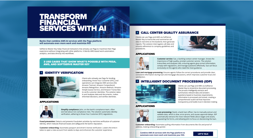 Use cases for financial services image
